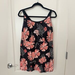 Floral Black and Pink Women’s Swim Top
